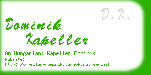 dominik kapeller business card
